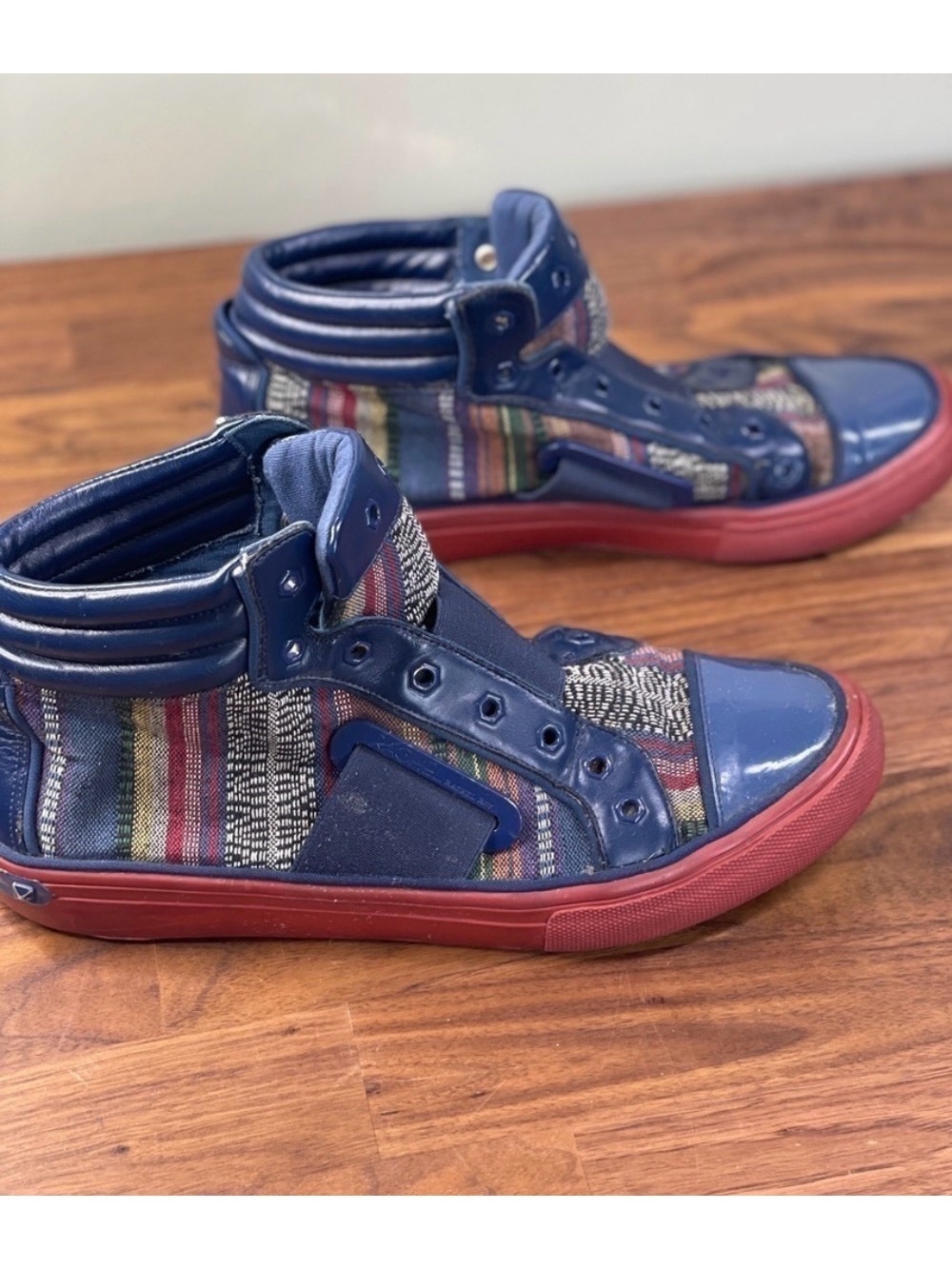 Boho High-Top Sneakers, Pull-on, EUC